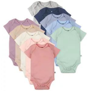 10-Pack Organic Cotton Short Sleeve Bodysuits