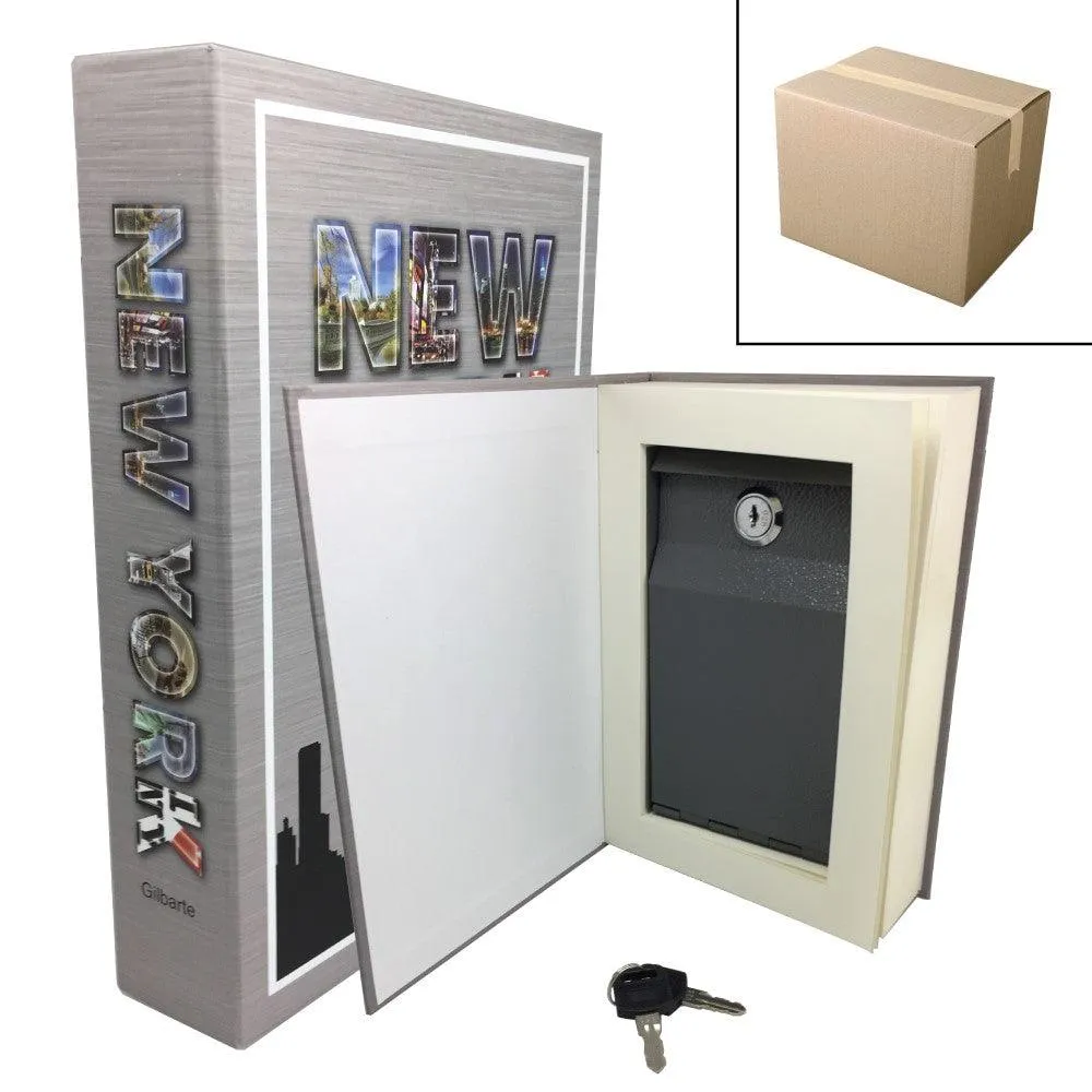 12 Units - Streetwise New York Book Safe with Key