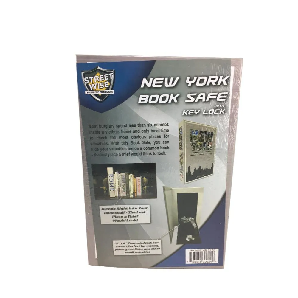 12 Units - Streetwise New York Book Safe with Key