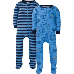 2-Pack Baby & Toddler Boys Dino Snug Fit Footed Cotton Pajamas