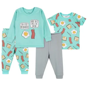 4-Piece Baby & Toddler Breakfast Snug Fit Cotton Pajamas