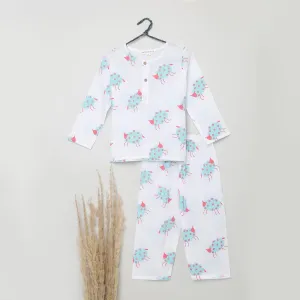 A Flock of Sheep'- Unisex Kurta Pyjama Set for Kids