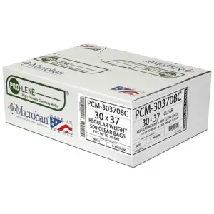 Aluf Pro-Lene High Density Coreless Roll Liners w-Microban-Clear(43 x 48)