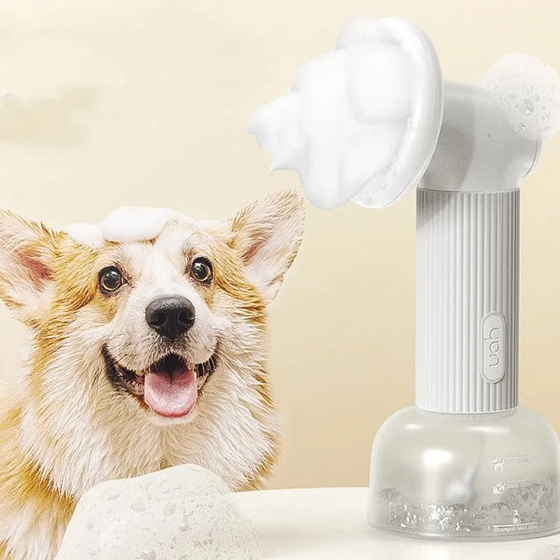 Automatic Foaming Silicone Bristles Pet Bathing Brush- USB Charging