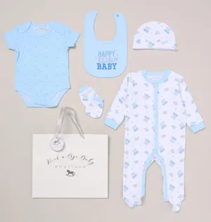 Baby Boy Clothing Gift Set 'Happy Little Baby'