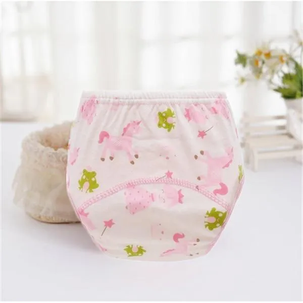 Baby Cotton Washable Cloth Reusable Waterproof Potty Training Pants