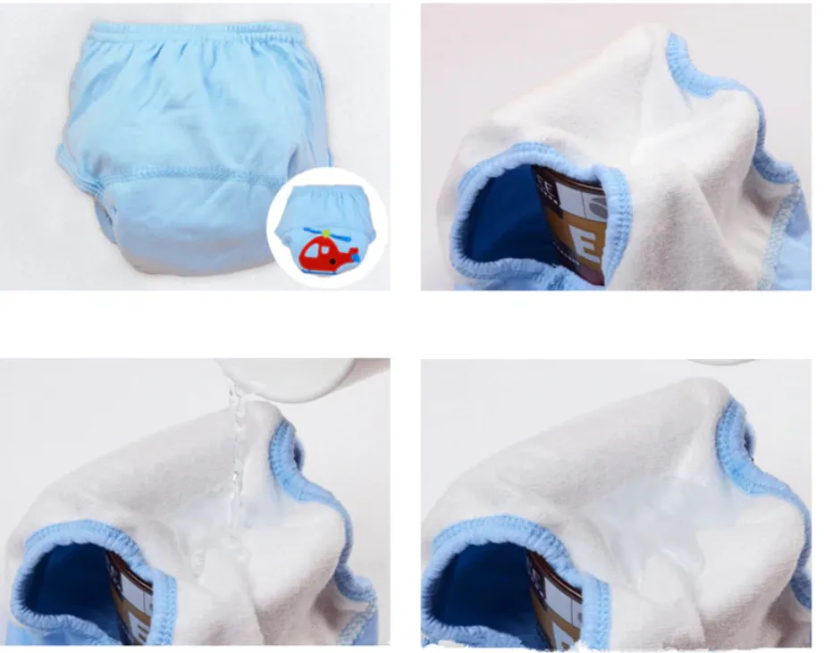 Baby Cotton Washable Cloth Reusable Waterproof Potty Training Pants