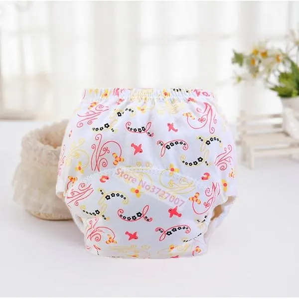 Baby Cotton Washable Cloth Reusable Waterproof Potty Training Pants