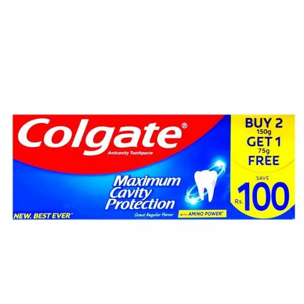 COLGATE MAXIMUM CAVITY PROTECTION BUY 2 GET 1 FREE 375G