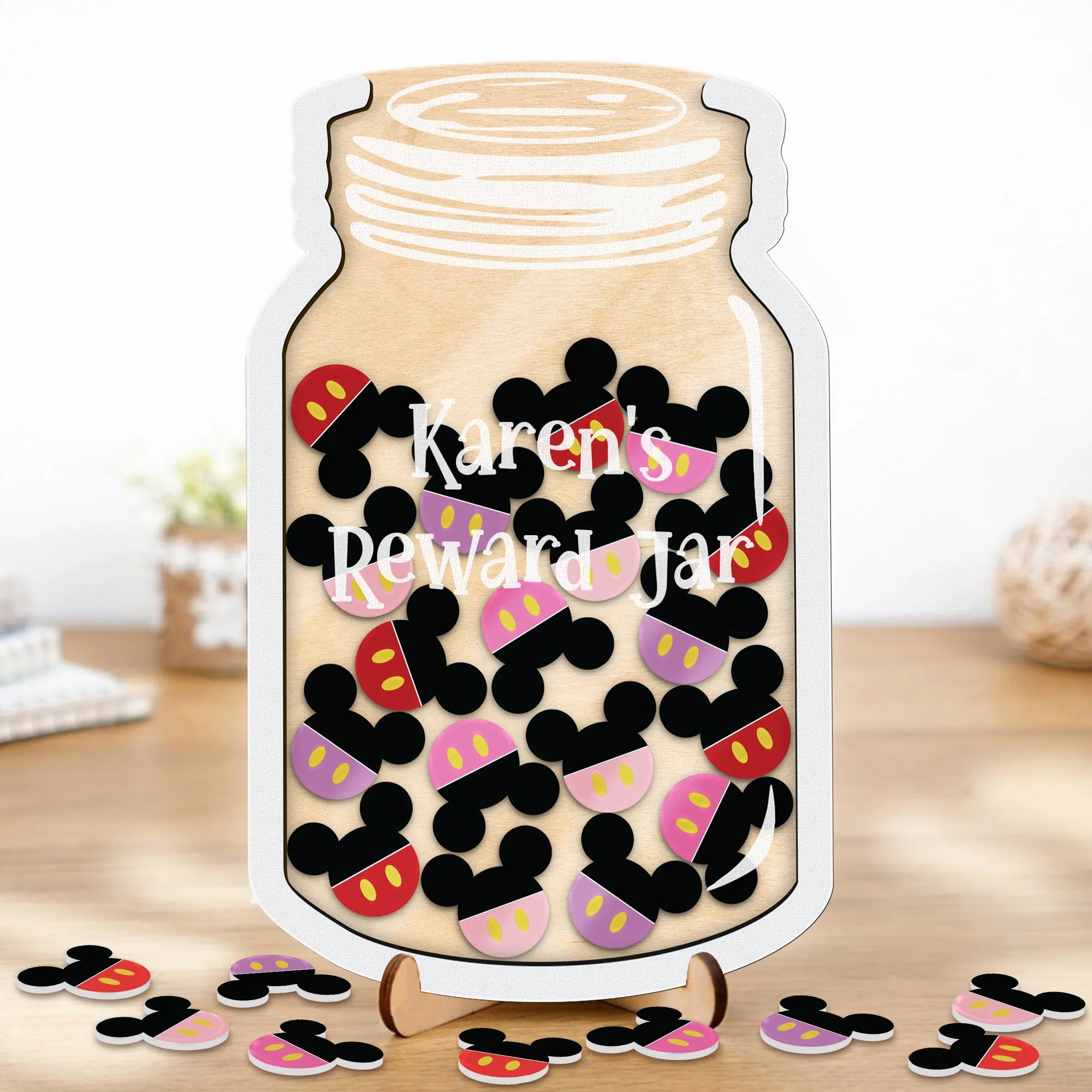 Custom Magnetic Reward Jar Classroom Behavior, Personalized Mouse Tokens Reward Jar, Classroom Decor Teacher Gifts, Kids Reward System PY20