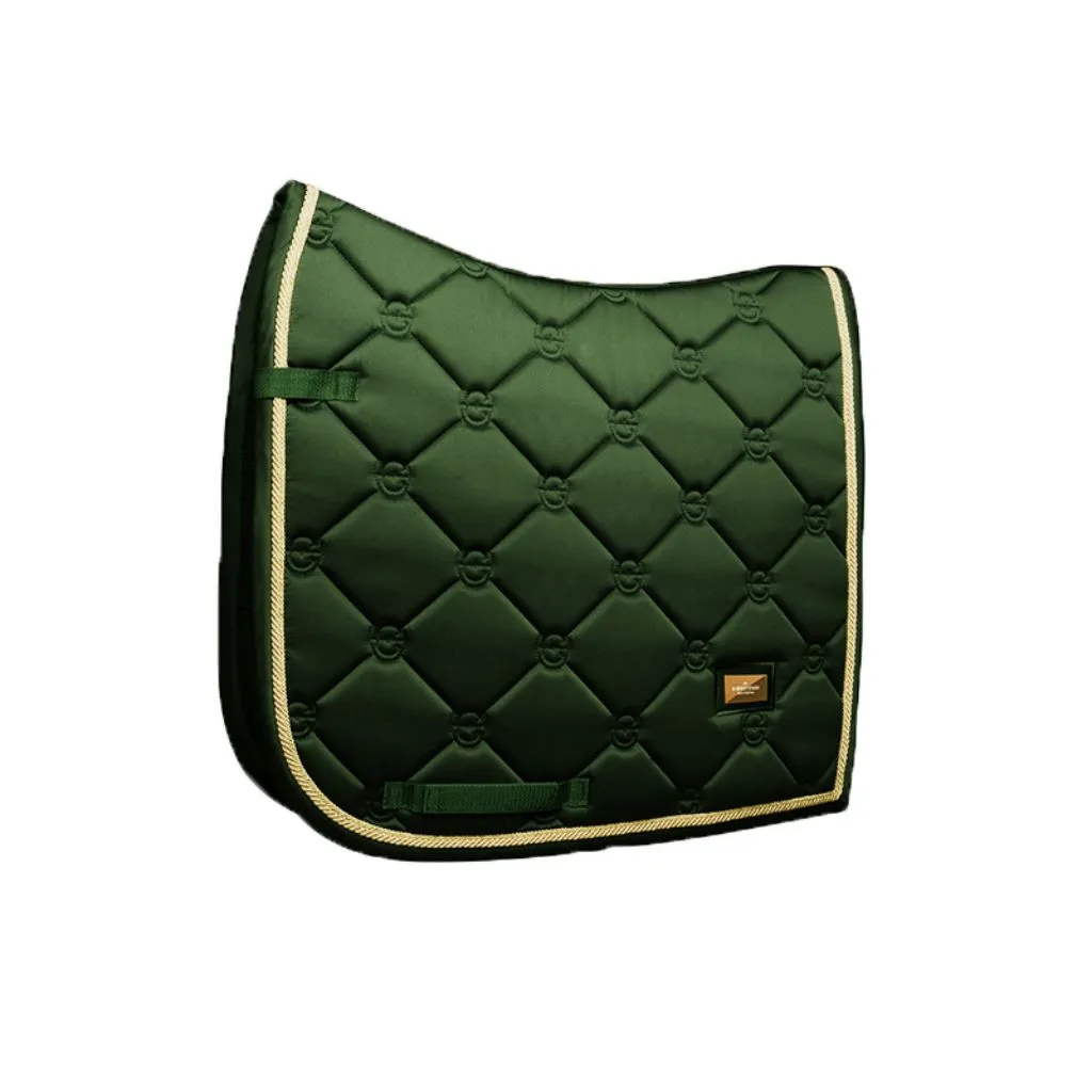 Equestrian Stockholm Dressage Saddle Pad Forest Green FULL