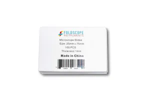 Foldscope Blank Glass Slides - Box of 100. Holiday Savings! - Sale Save 15% at check out.