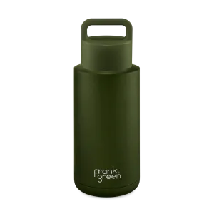 Frank Green Khaki Ceramic Reusable Bottle with Grip Lid 34oz/1000ml