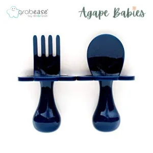 Grabease First Self Feeding Utensil Set - Navy