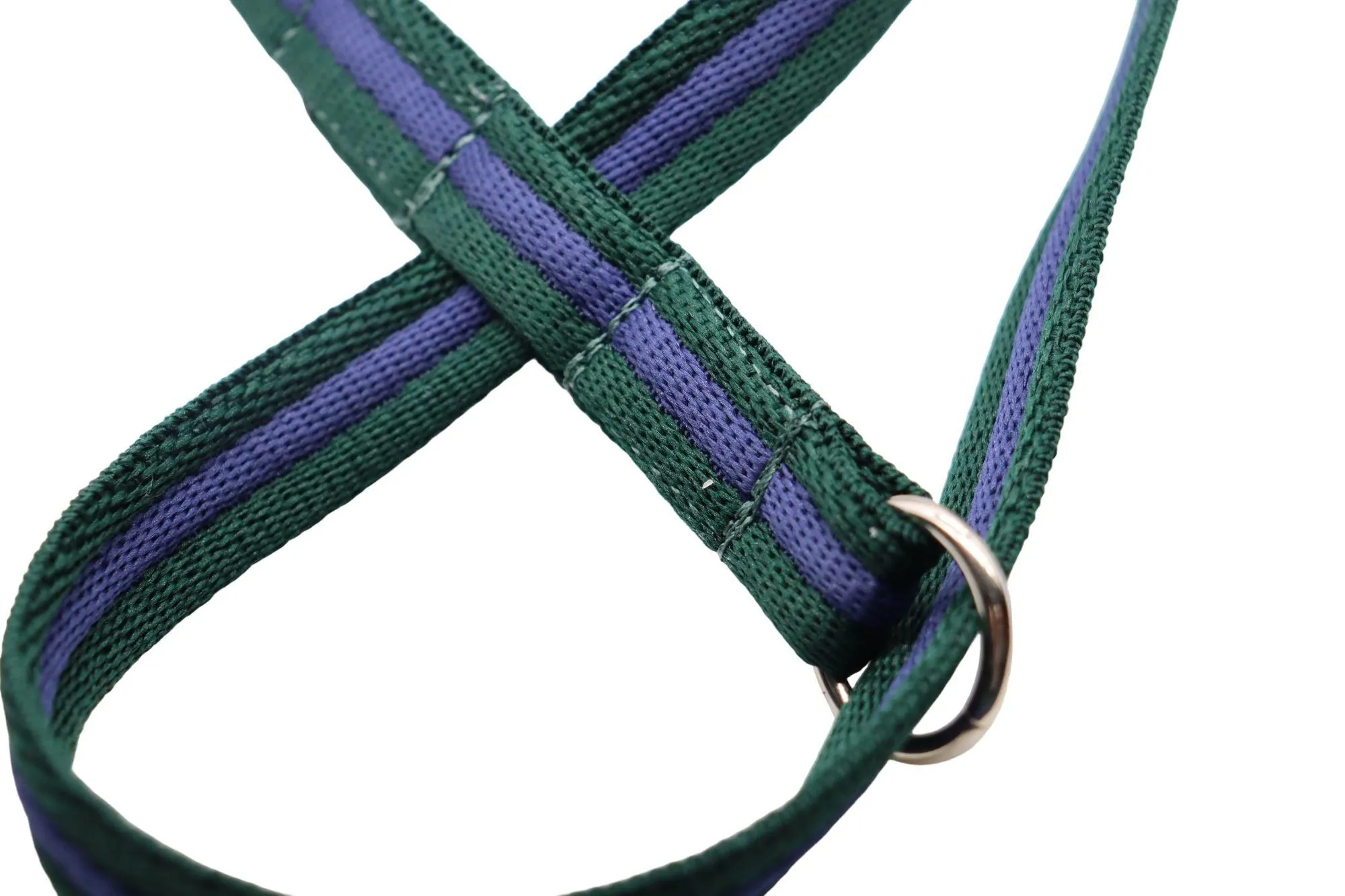 Handmade UK Cushioned Figure-8 Head Harness - Softex Webbing in Vibrant Two-Tone Colors