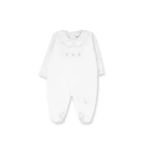 Harry Velvet Footie, White