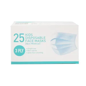 Kids Disposable Face Masks 3 Ply 25 Pk