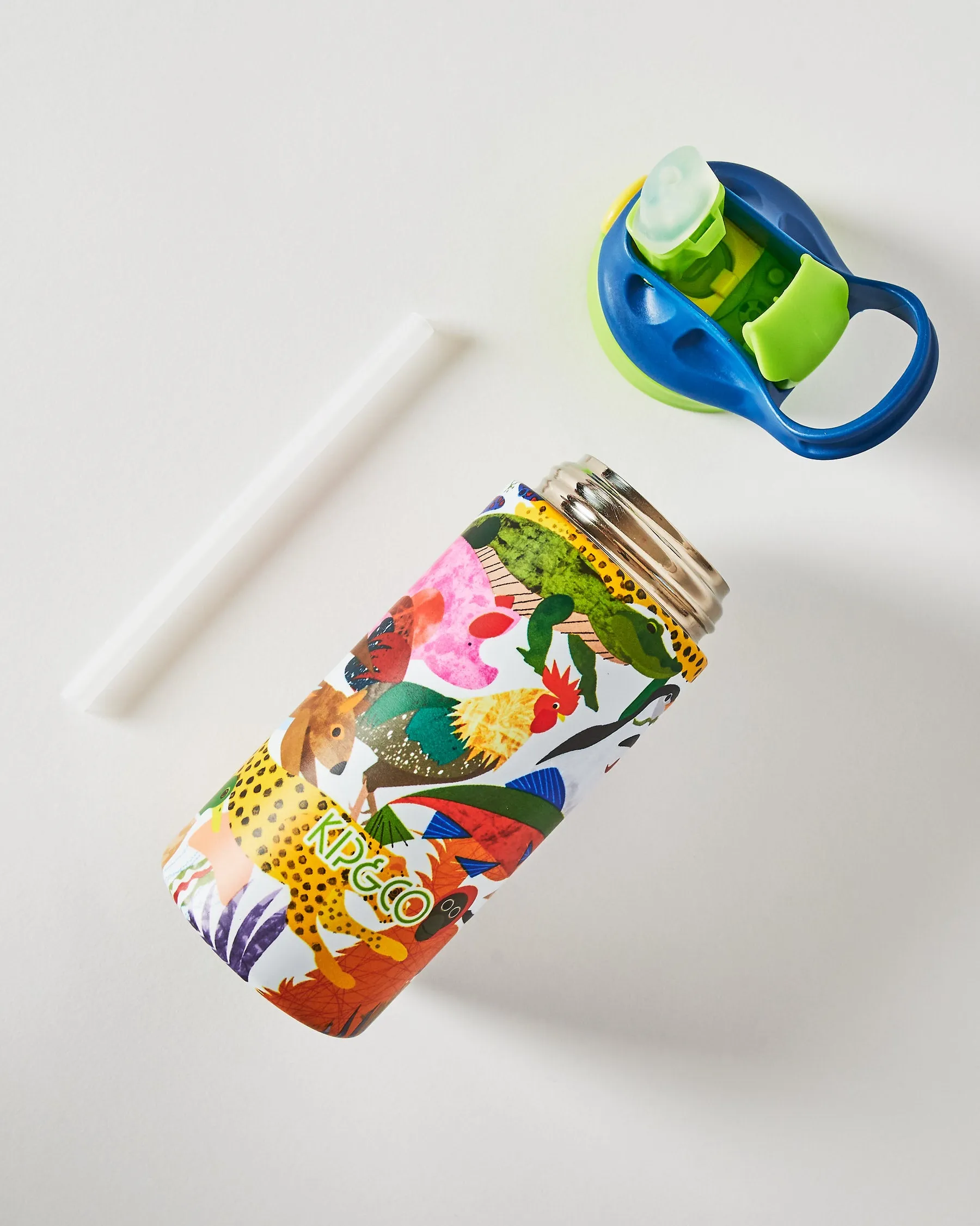 Colorful & Durable Kids Water Bottle - Kip & Co All Creatures Great & Small Design