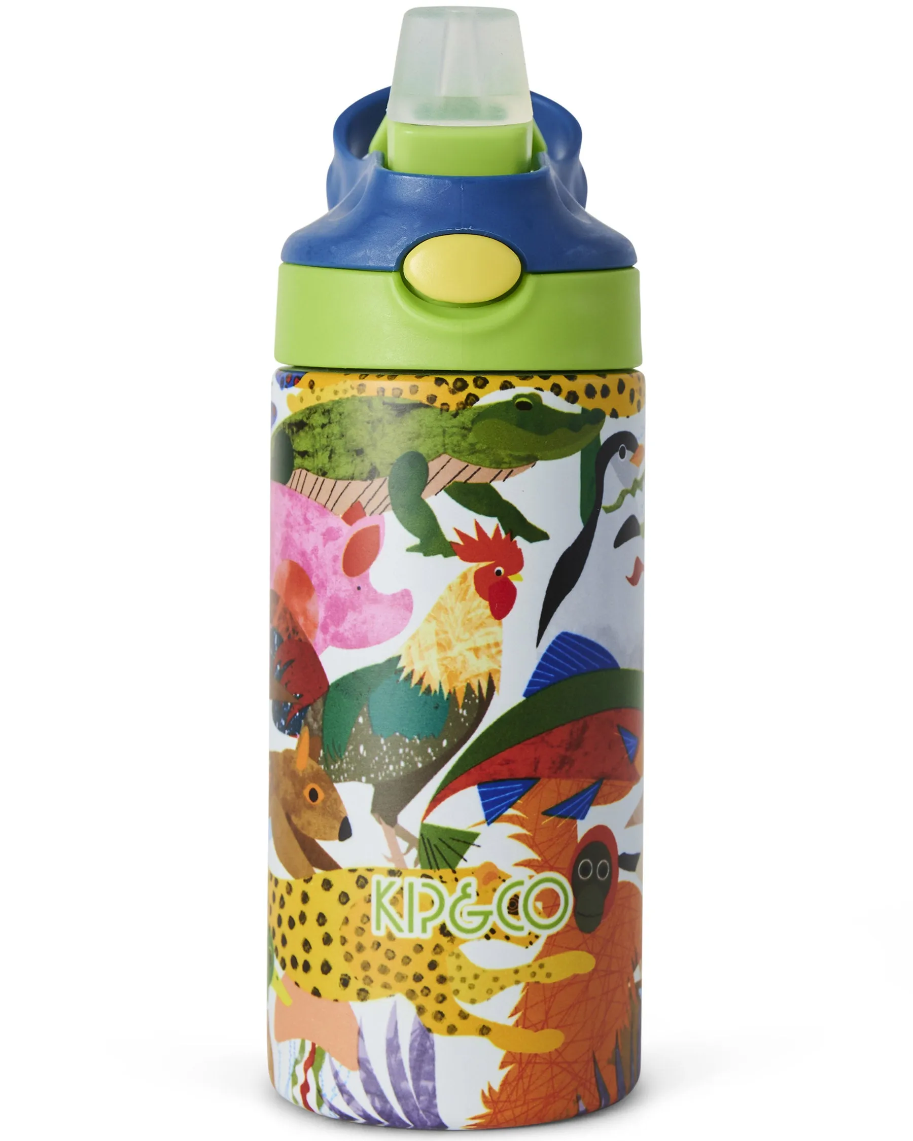 Colorful & Durable Kids Water Bottle - Kip & Co All Creatures Great & Small Design