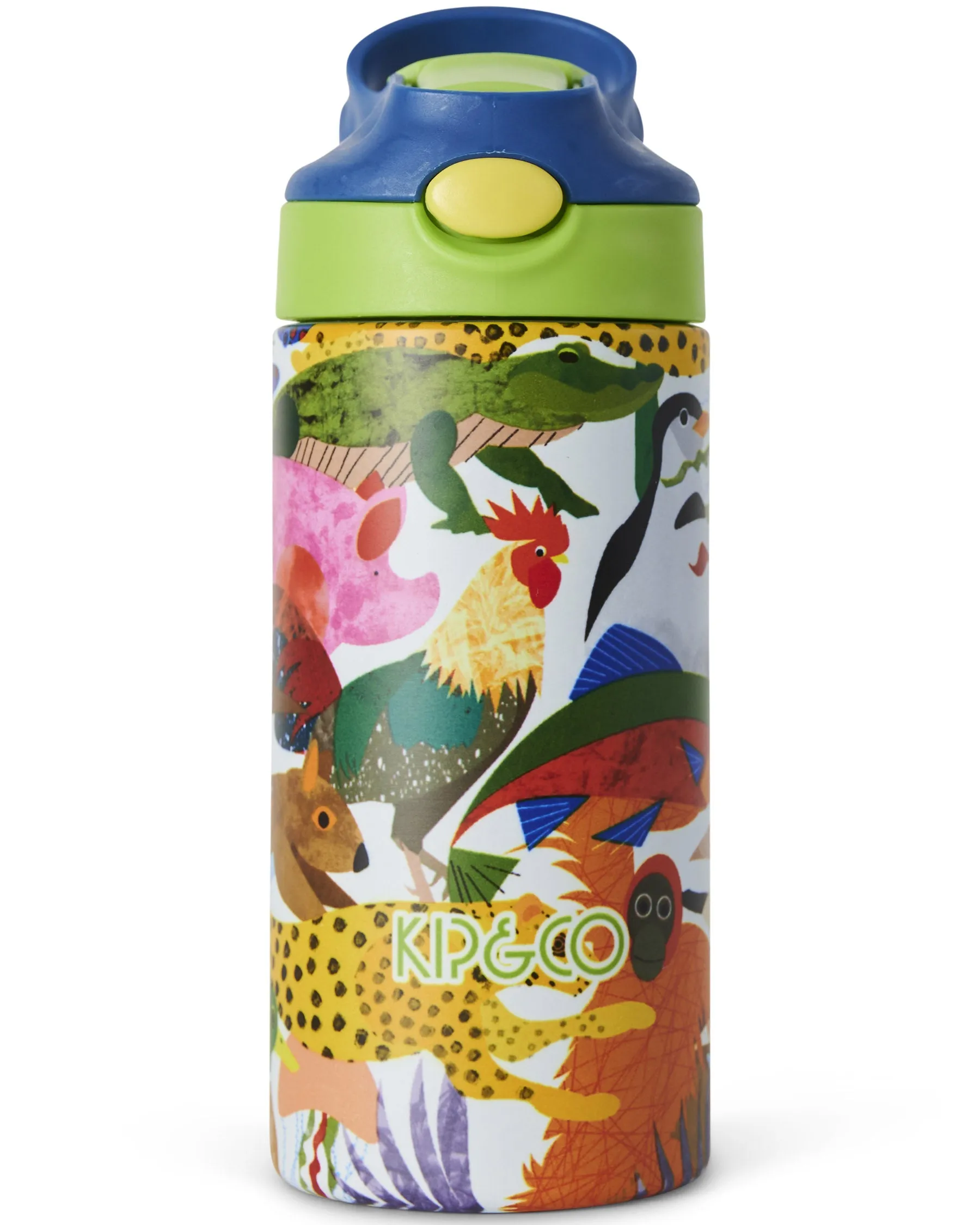 Colorful & Durable Kids Water Bottle - Kip & Co All Creatures Great & Small Design