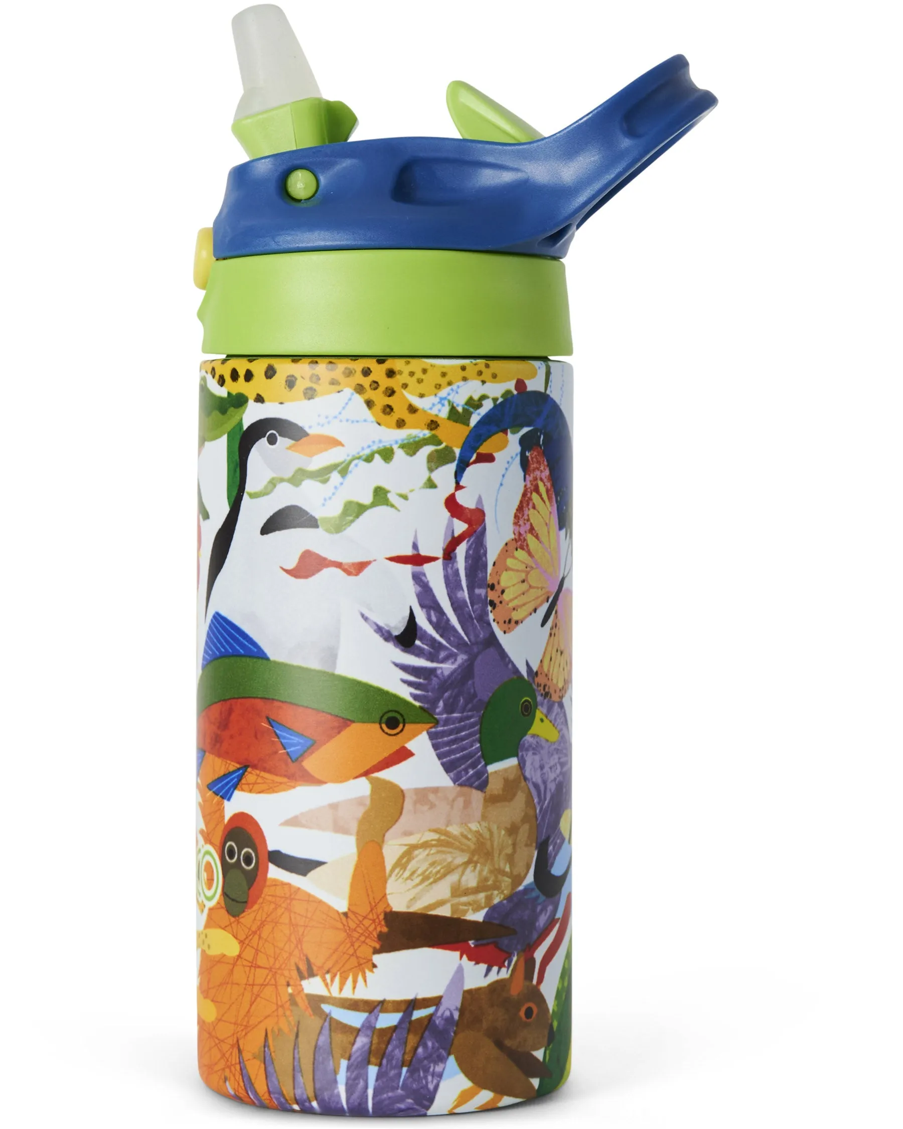 Colorful & Durable Kids Water Bottle - Kip & Co All Creatures Great & Small Design