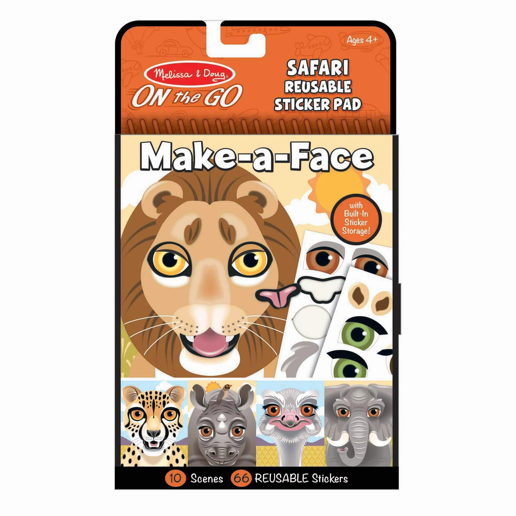 Melissa and Doug Safari Make-a-Face Reusable Sticker Pad