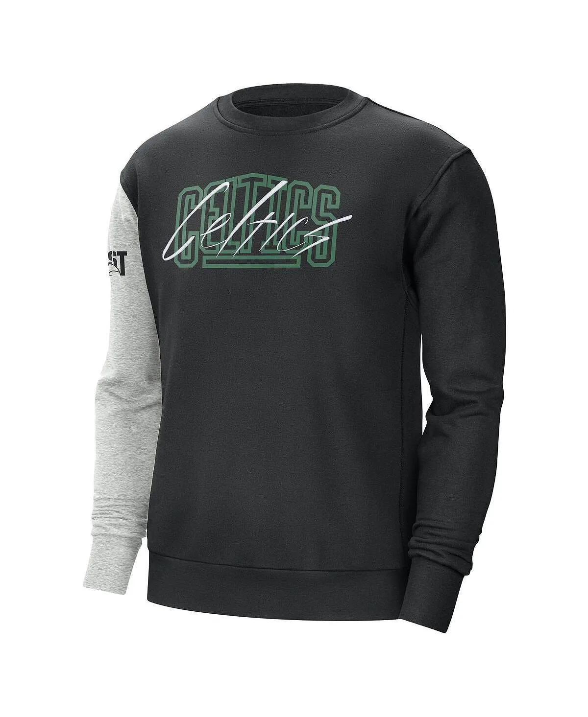 Men's Boston Celtics Courtside Versus Force & Flight Men's Black Heather Gray Pullover