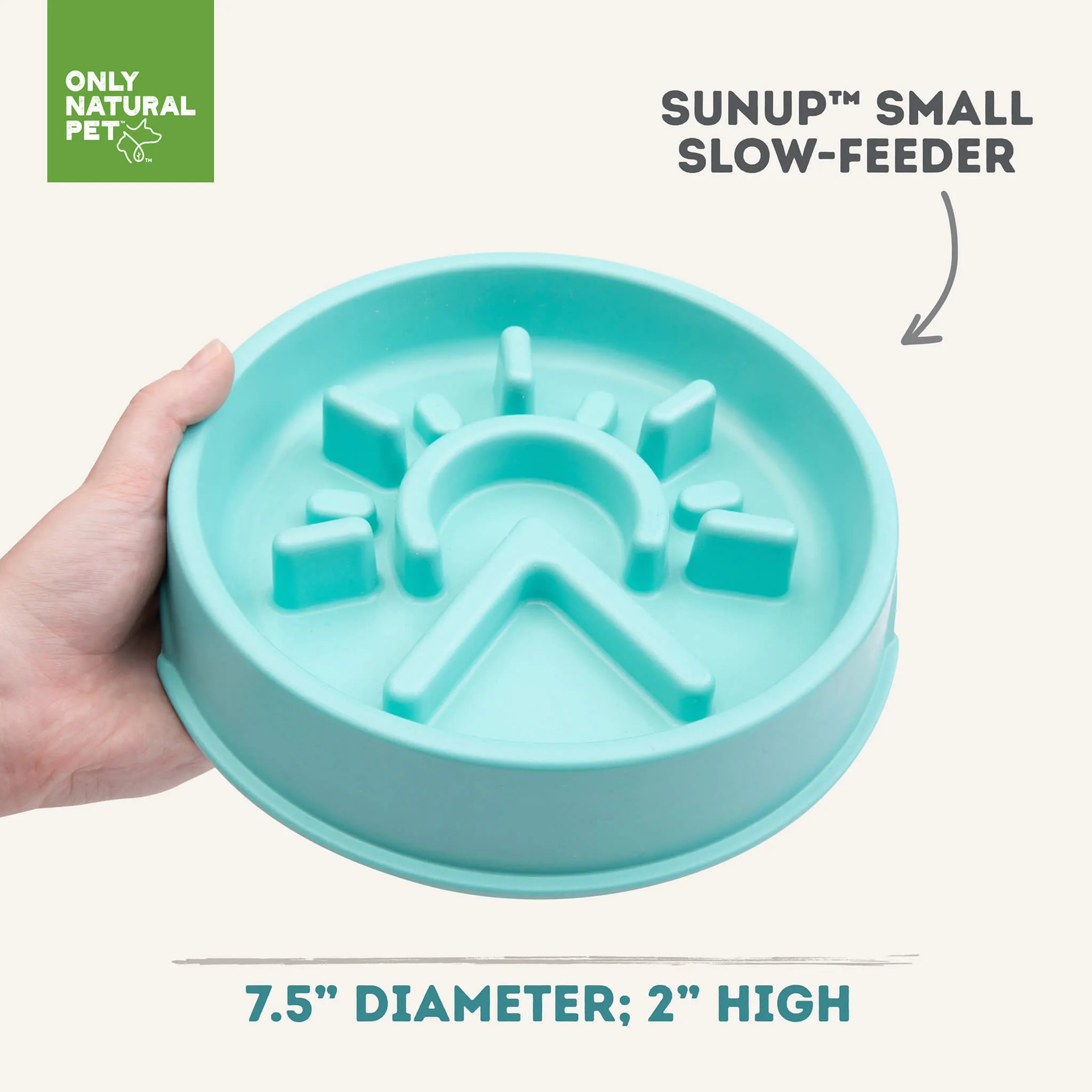 Only Natural Pet Sunup Eco-Friendly Slow-Feeder Dog Bowl