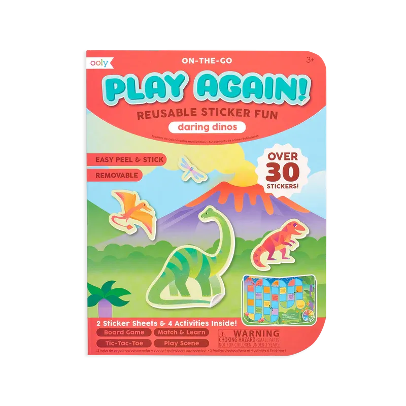 Ooly Play Again! Mini On-the-Go Activity Kit: Daring Dinos