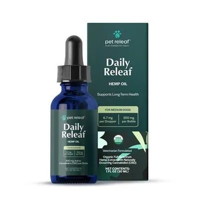 Pet Releaf 200 Daily Releaf Hemp Oil Organic