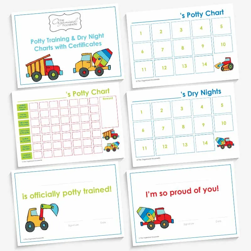 Potty Training Charts