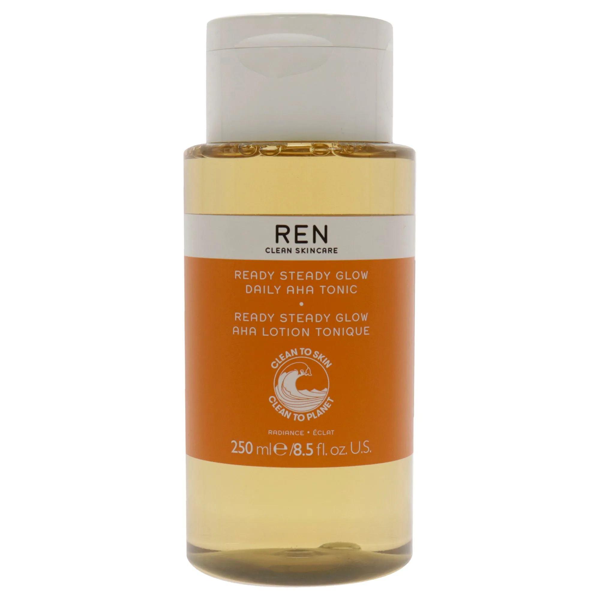 Ready Steady Glow Daily AHA Tonic by REN for Women - 8.5 oz Toner