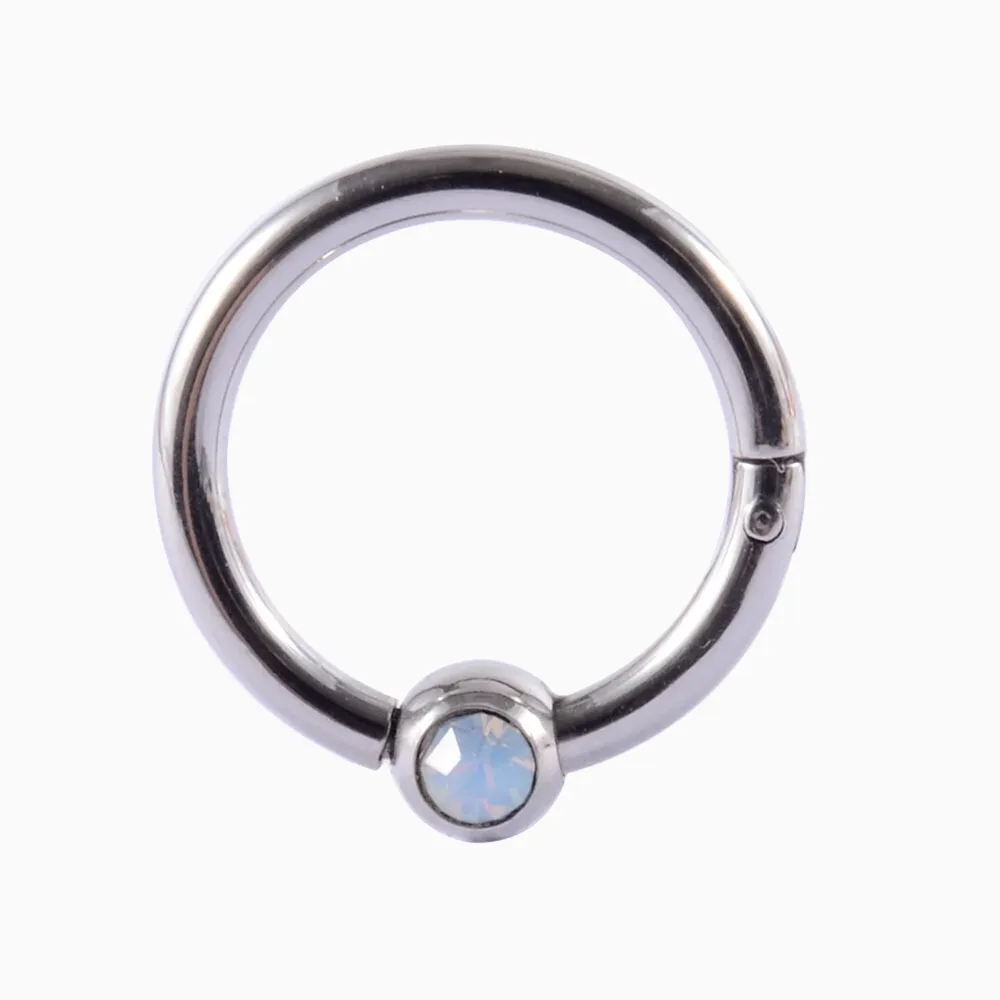 Titanium Light Blue Opal Clicker