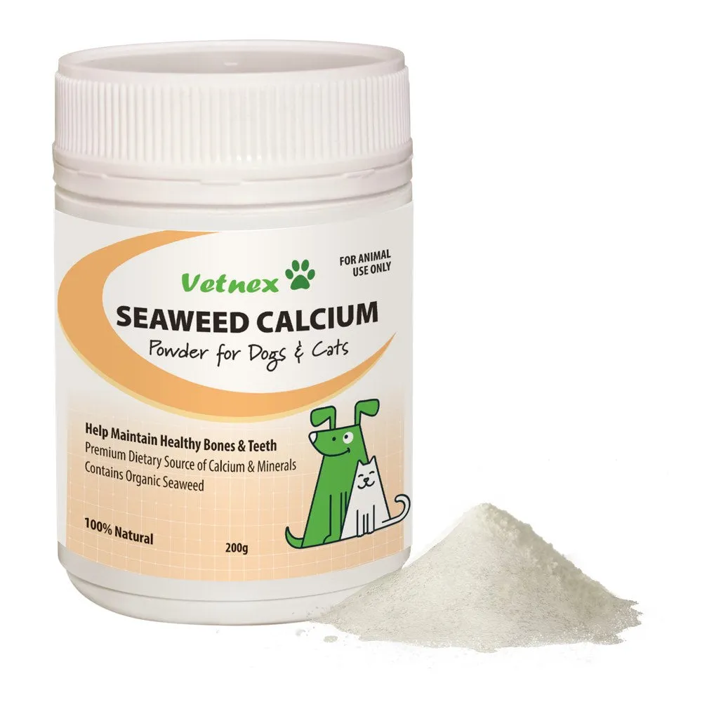 VetNex Seaweed Calcium Powder Supplement For Cats & Dogs 200g