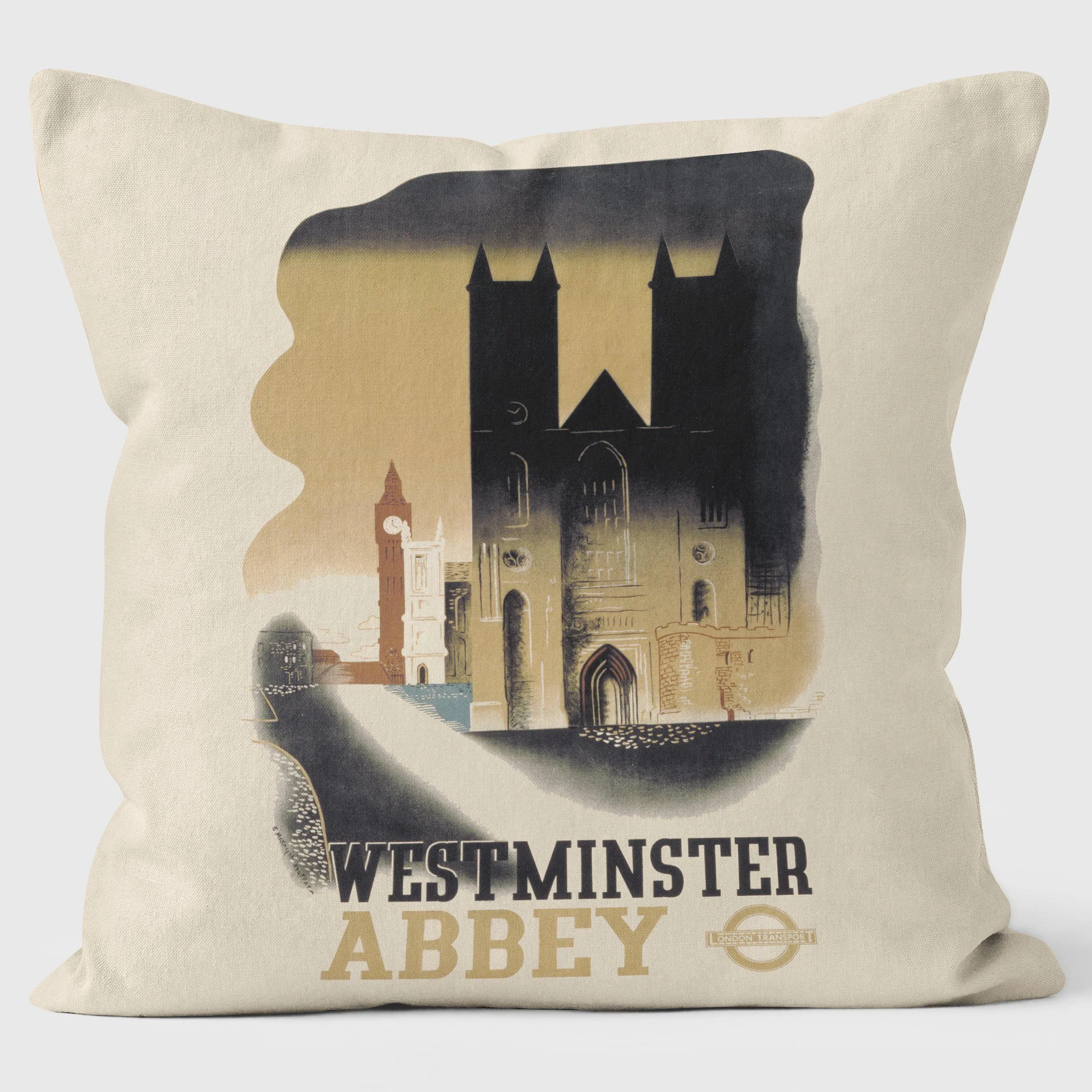 Westminster Abbey - London Transport Cushion